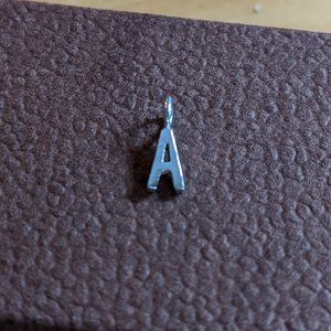 Michelle Change letter A silver initial pendant